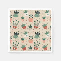 Guardanapos de Papel Amante de Plantas