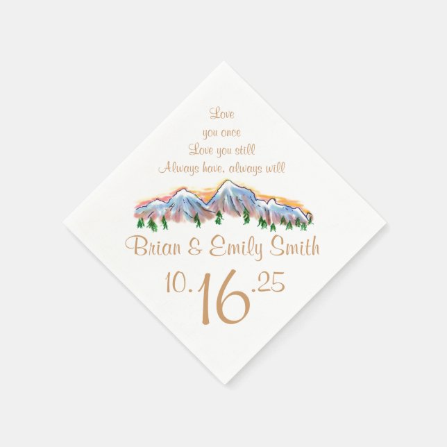 Guardanapos de papel artístico de montanha persona (Canto)