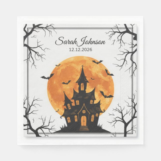 guardanapos de papel assustadores de halloween, ac (Frente)