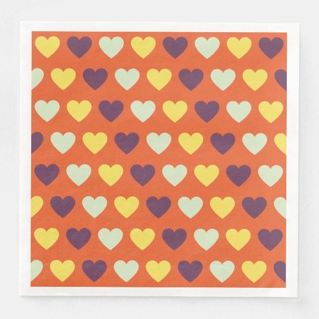 Guardanapos de papel Autumn Hearts (Frente)
