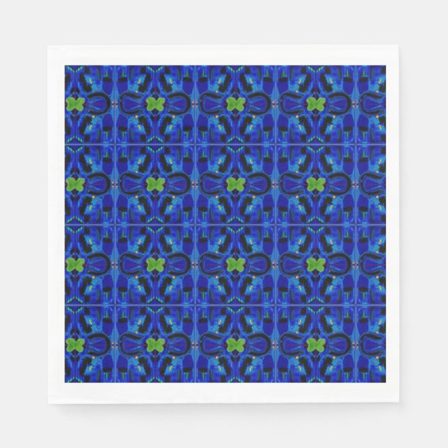 Guardanapos de papel azul (Frente)