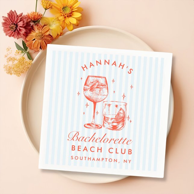 Guardanapos de papel azul para despedida de soltei (Criador carregado)