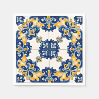 Guardanapos de papel Azulejo Azul Português