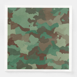guardanapos de papel camuflado militar