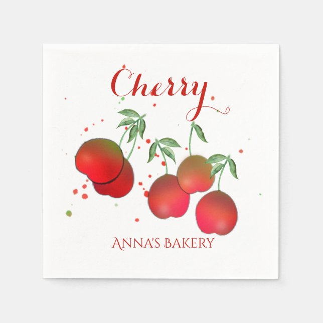 Guardanapos de papel Cherry Stems (Frente)