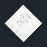 Guardanapos de papel Clássico Personalizado 6,5 x<br><div class="desc">Aqui está uma ótima opção para o seu casamento,  chá de bebê ou evento especial. Guardanapos de papel personalizados com um script clássico e elegante. Personalize o texto para se adequar à sua ocasião. Use o modelo para criar seus próprios guardanapos de papel personalizados.</div>