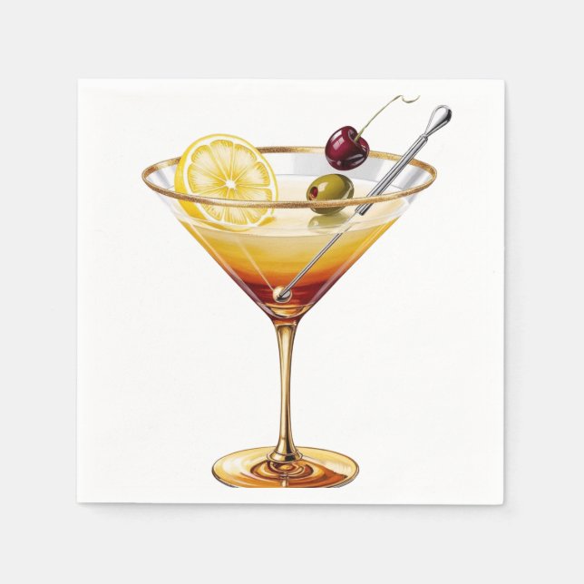 Guardanapos de Papel, Cocktail Padrão. (Frente)