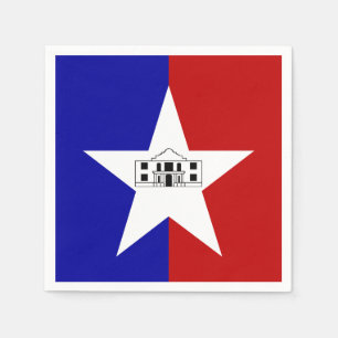 Guardanapos de papel com bandeira de San Antonio