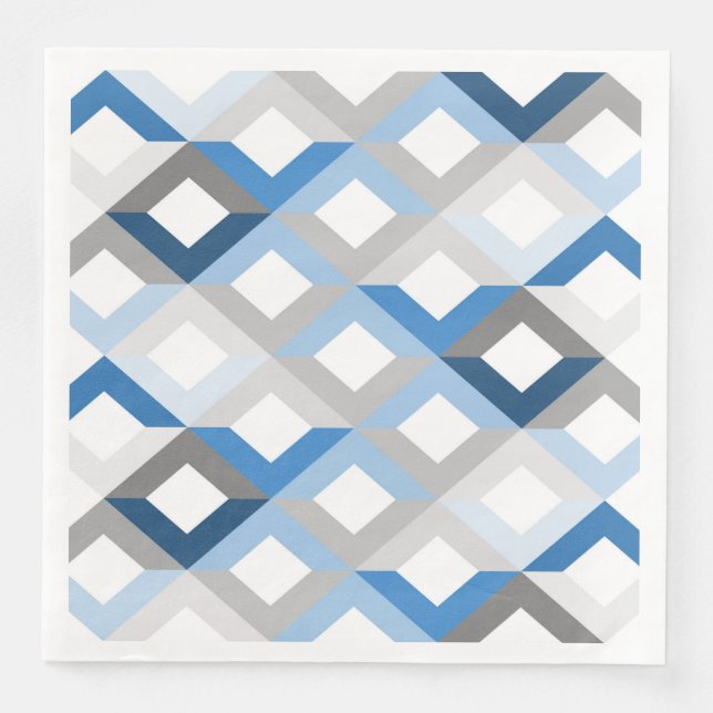 guardanapos de papel com chevrons azuis (Frente)