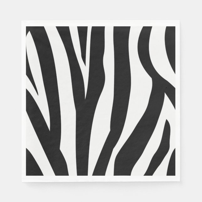 Guardanapos de papel com estampa de zebra (Frente)