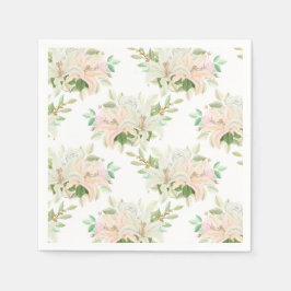 Guardanapos de papel com estampa floral