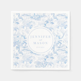 Guardanapos de papel com monograma de casamento fl