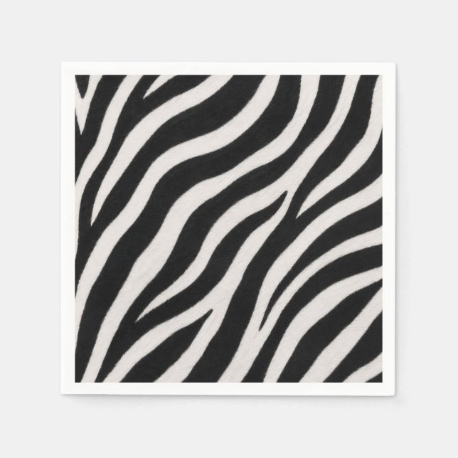 Guardanapos de papel com padrão de zebra decoração (Frente)
