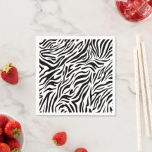 Guardanapos de papel com tema de zebra para festas