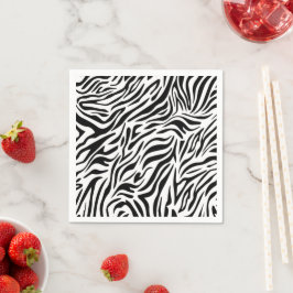 Guardanapos de papel com tema de zebra para festas
