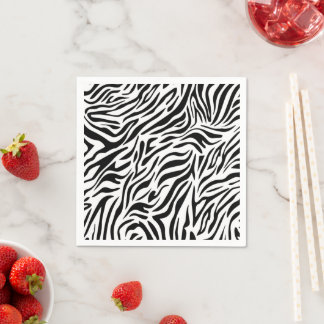 Guardanapos de papel com tema de zebra para festas