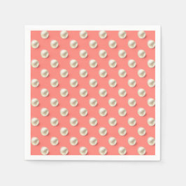Guardanapos de papel Coral Elegante com Acentos Pé