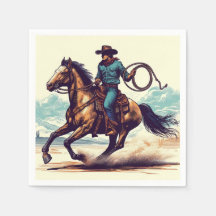 Guardanapos de papel Cowboy Horse, Festa Western R
