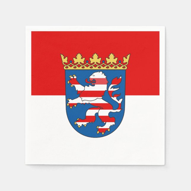 Guardanapos de papel da bandeira de Hesse (Frente)
