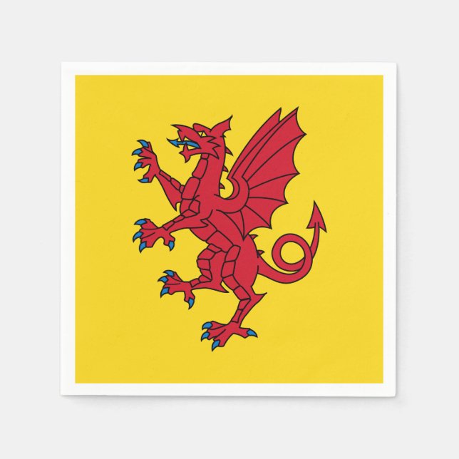 Guardanapos de papel da bandeira de Somerset (Frente)