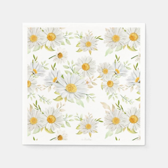 Guardanapos de Papel Daisy, Suprimentos para Festa (Frente)