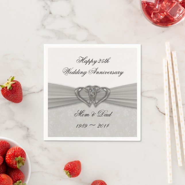 Guardanapos de papel Damask para Bodas de Prata de (Insitu)
