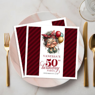 Guardanapos de Papel de Aniversário de 50 Anos de 