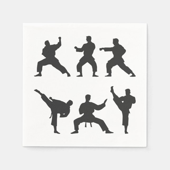 Guardanapos de papel de artes marciais, festa de c (Frente)