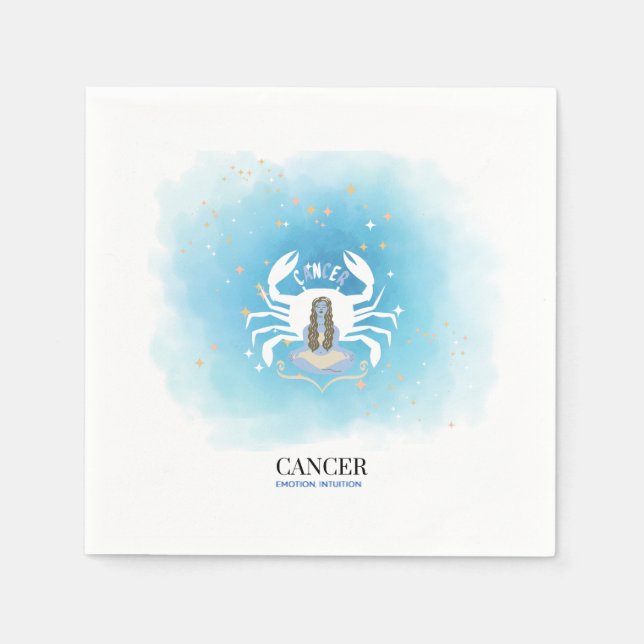 Guardanapos de papel de Ásterologia em Aquarela -  (Frente)