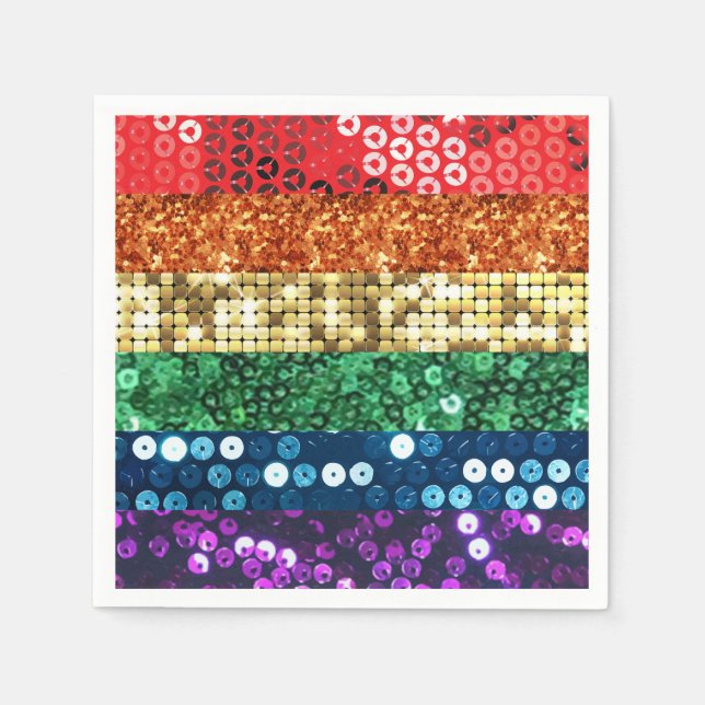 guardanapos de papel de bandeira do orgulho sequen (Frente)
