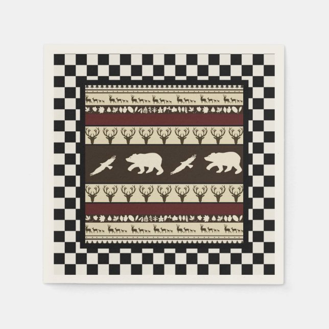 Guardanapos de papel de bosques de outono (Frente)