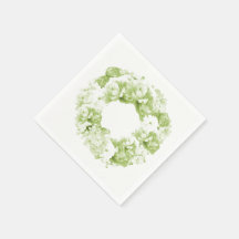 Guardanapos de papel de coroa verde aipo monocromá