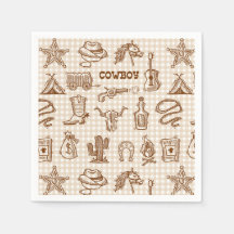 Guardanapos de papel de Cowboy, Suprimentos para F
