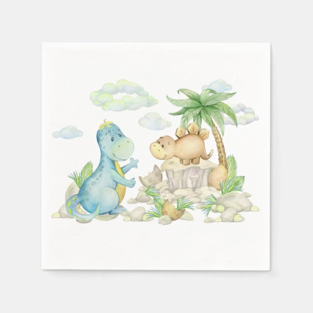 Guardanapos de Papel de Dinossauro, Festa de Anive (Frente)