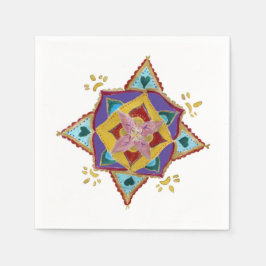 Guardanapos de papel de flor de Mandala