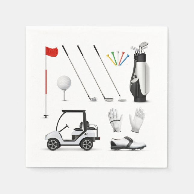 Guardanapos de Papel de Golfe, Suprimentos para Fe (Frente)