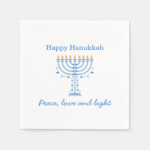 guardanapos de papel de Hannukah - Feliz Hanukkah