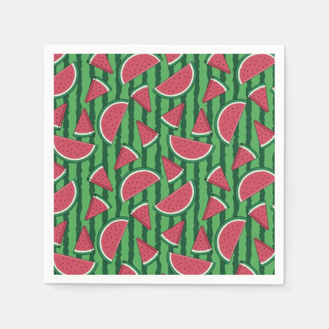 Guardanapos de Papel de Melancia, Festa de Frutas  (Frente)