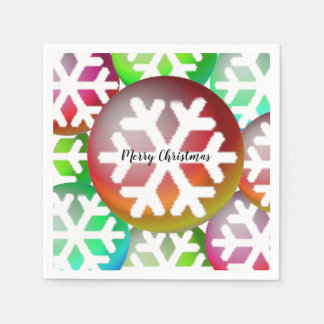 Guardanapos de Papel de Natal com Padrão de Floco