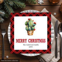 Guardanapos de papel de Natal com xadrez ocidental