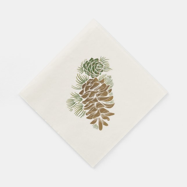 Guardanapos de Papel de Pinha de Natal (Quina)