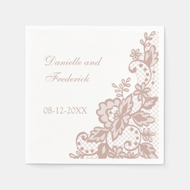 Guardanapos de papel de rosa Dusty (Frente)