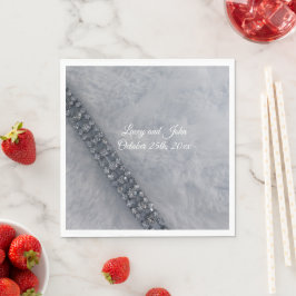 Guardanapos de Papel Diamantes de Pelo Branco e Fo