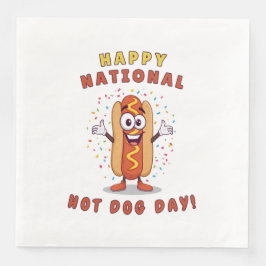 Guardanapos de Papel do Dia Nacional do Hot Dog