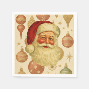 Guardanapos de papel do Papai Noel vintage