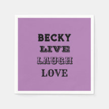 guardanapos de papel do partido LIVE LAUGH LOVE NA