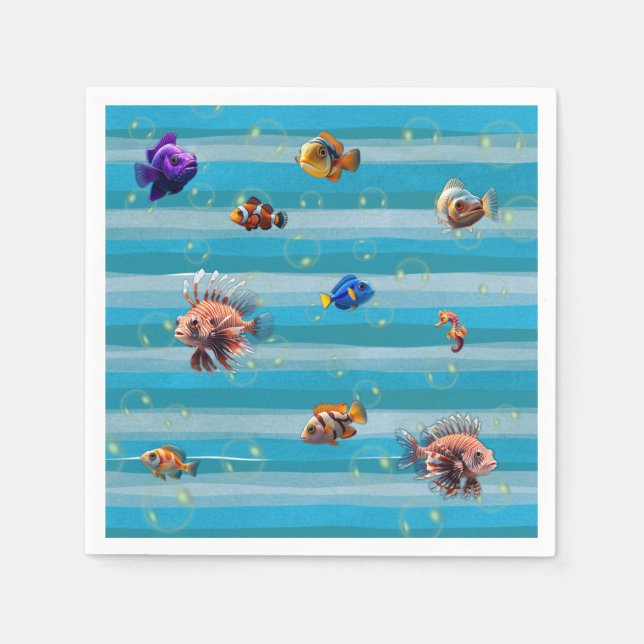 Guardanapos de papel Fish Bowl (Frente)