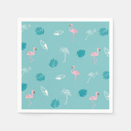 Guardanapos de papel Flamingo Azul Água
