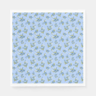 Guardanapos de papel florais azul claro Chintz Vin