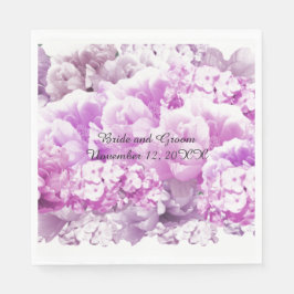 Guardanapos de papel florais rosa monocromáticos p